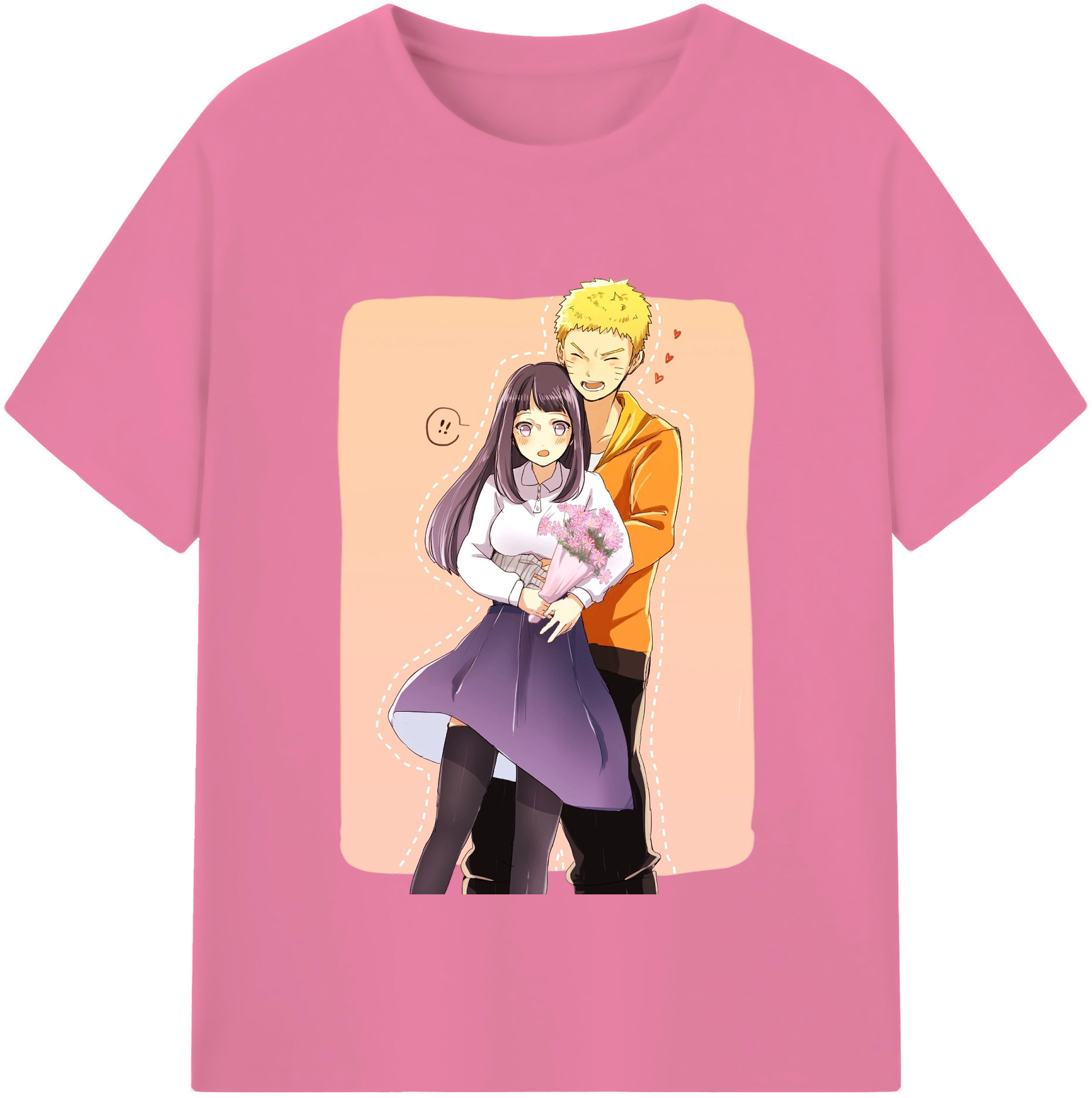 （画像用） NARUTO -ナルト- 日向ヒナタ Hyūga Hinata 綿100％半袖Tシャツ（フロントプリント）